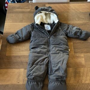 Baby Gap Dark Gray Baby Snowsuit with Bear Ears